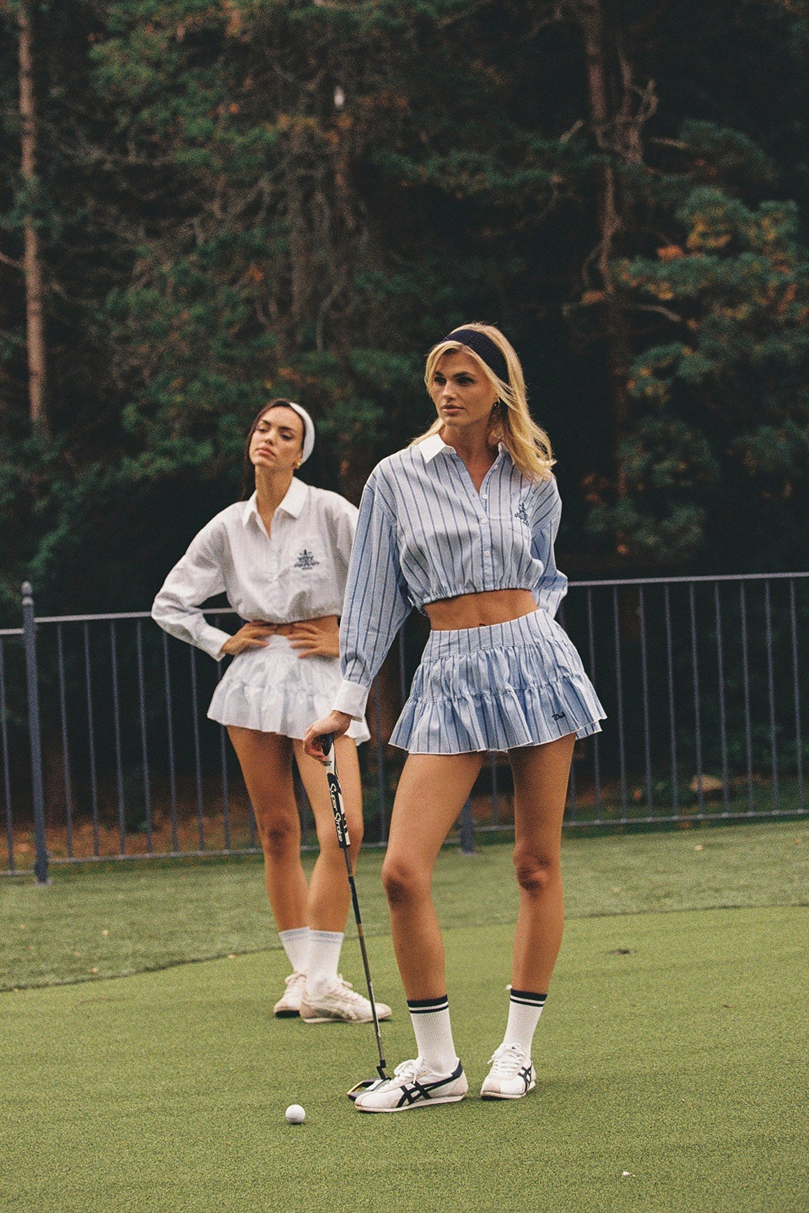 Trendy Striped Low-Waisted Pleated Tennis Skirt