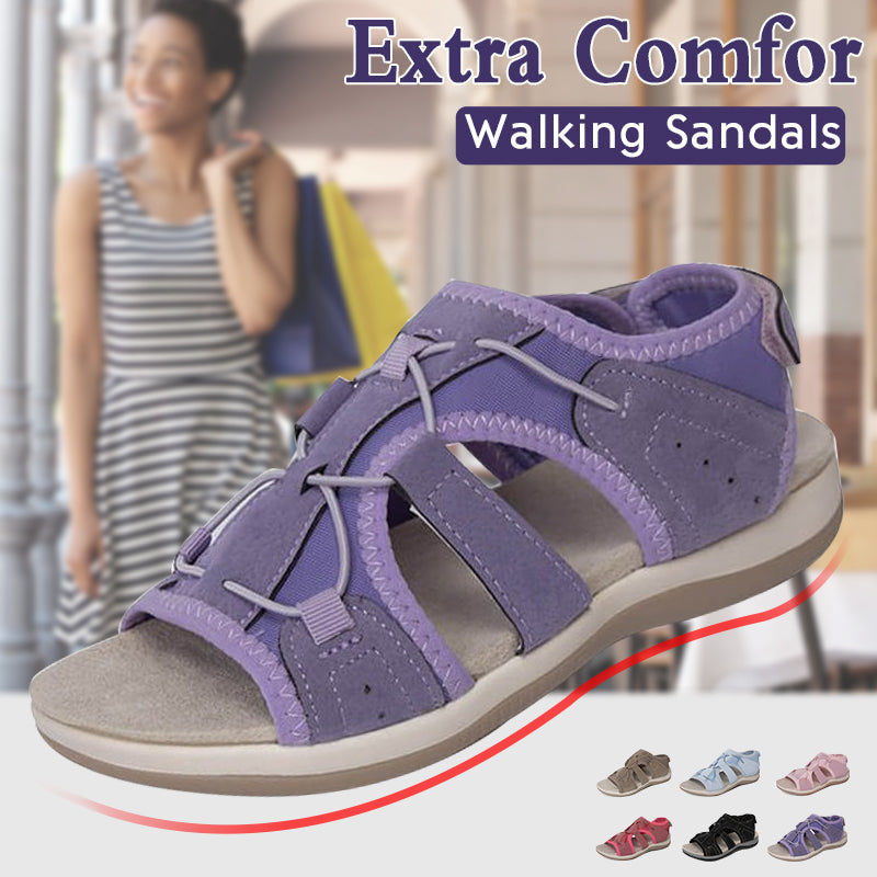 Women's Soft Stretchable Open Toe Velcro Sandals