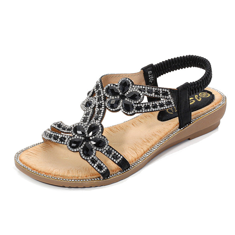Women's Luxury Designer Rhinestone Summer Sandals