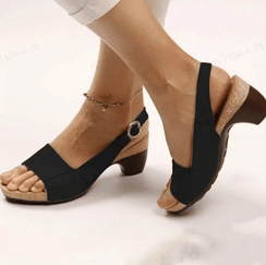 Women's Comfortable Elegant Low Chunky Heel Shoes