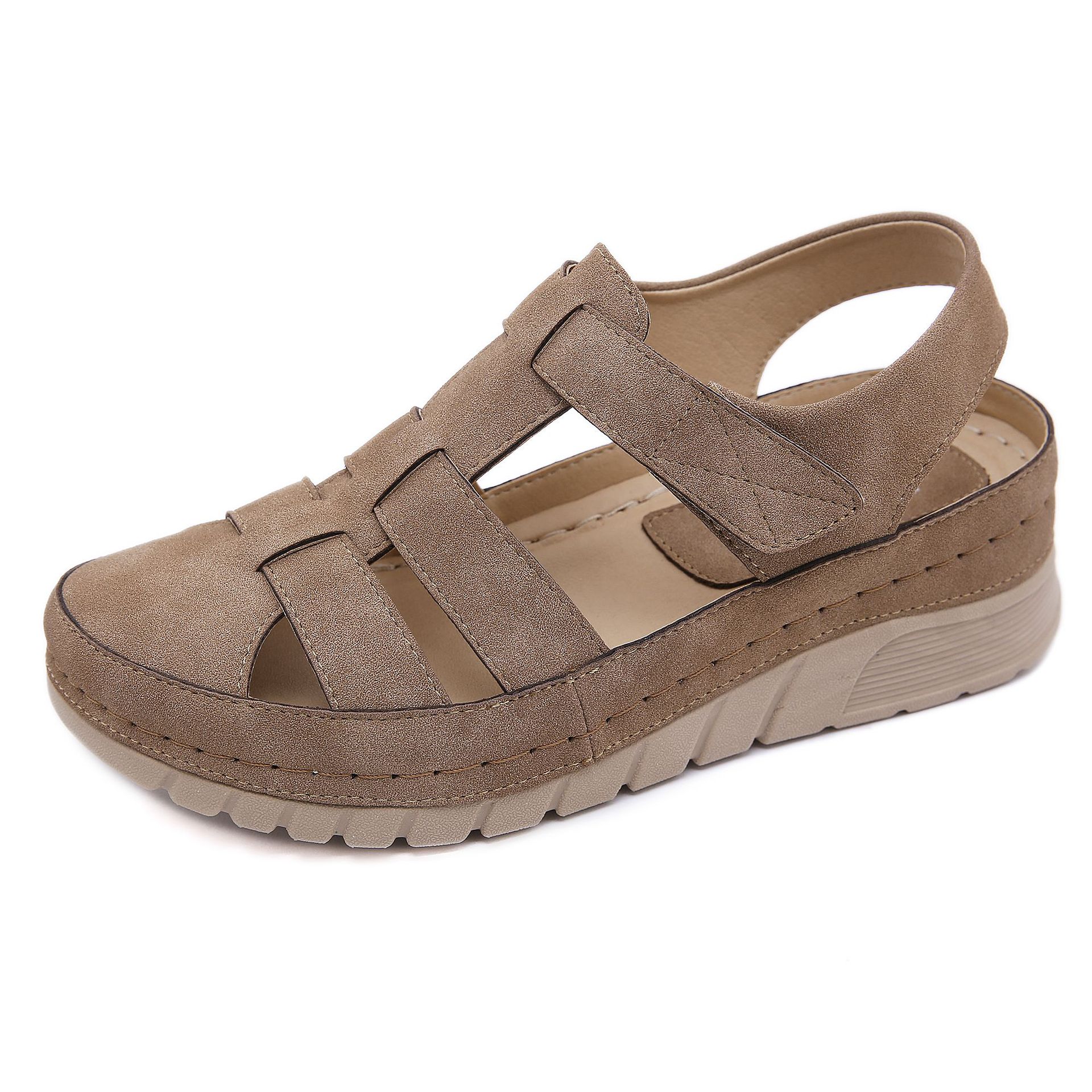 Women's Casual Orthopedic Velcro Walking Wedge Sandals