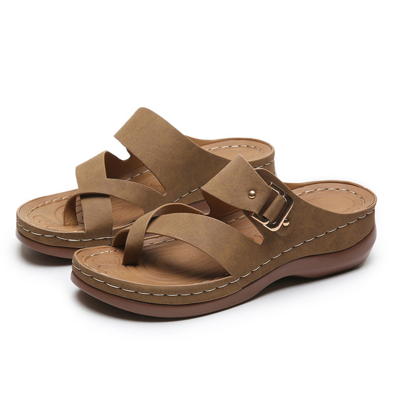 Women's Simple Casual Summer Wedge Slippers