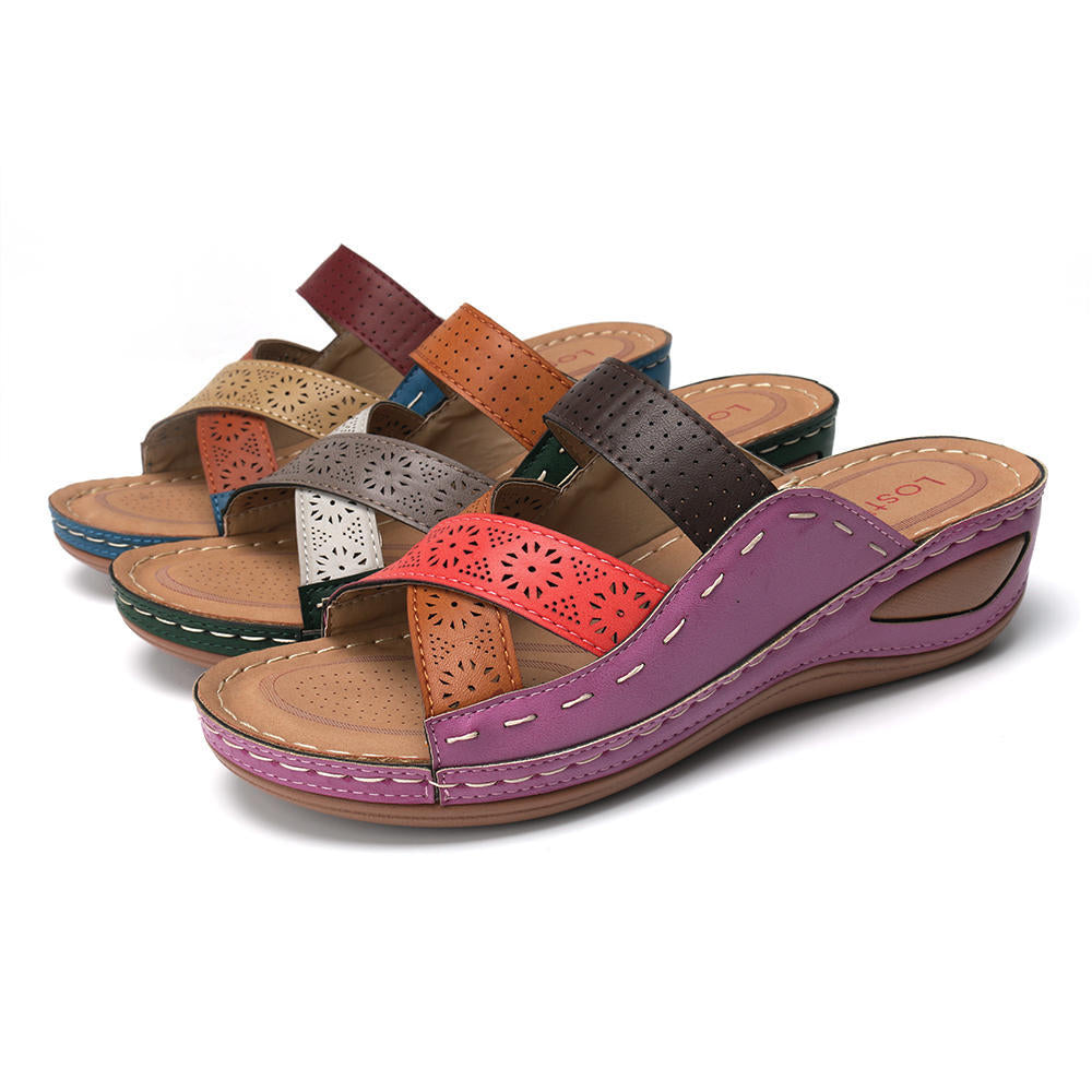 Women's Orthopedic Arch Support Wedge Slide Sandals
