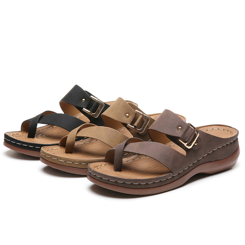 Women's Simple Casual Summer Wedge Slippers
