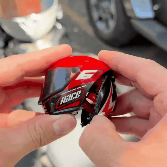 Transforming Motorcycle Action Figure Collectible Rider Toy With Movable Joints Standing Poseable Mini Motorbike Figurine Birthday Anniversary Gift For Him