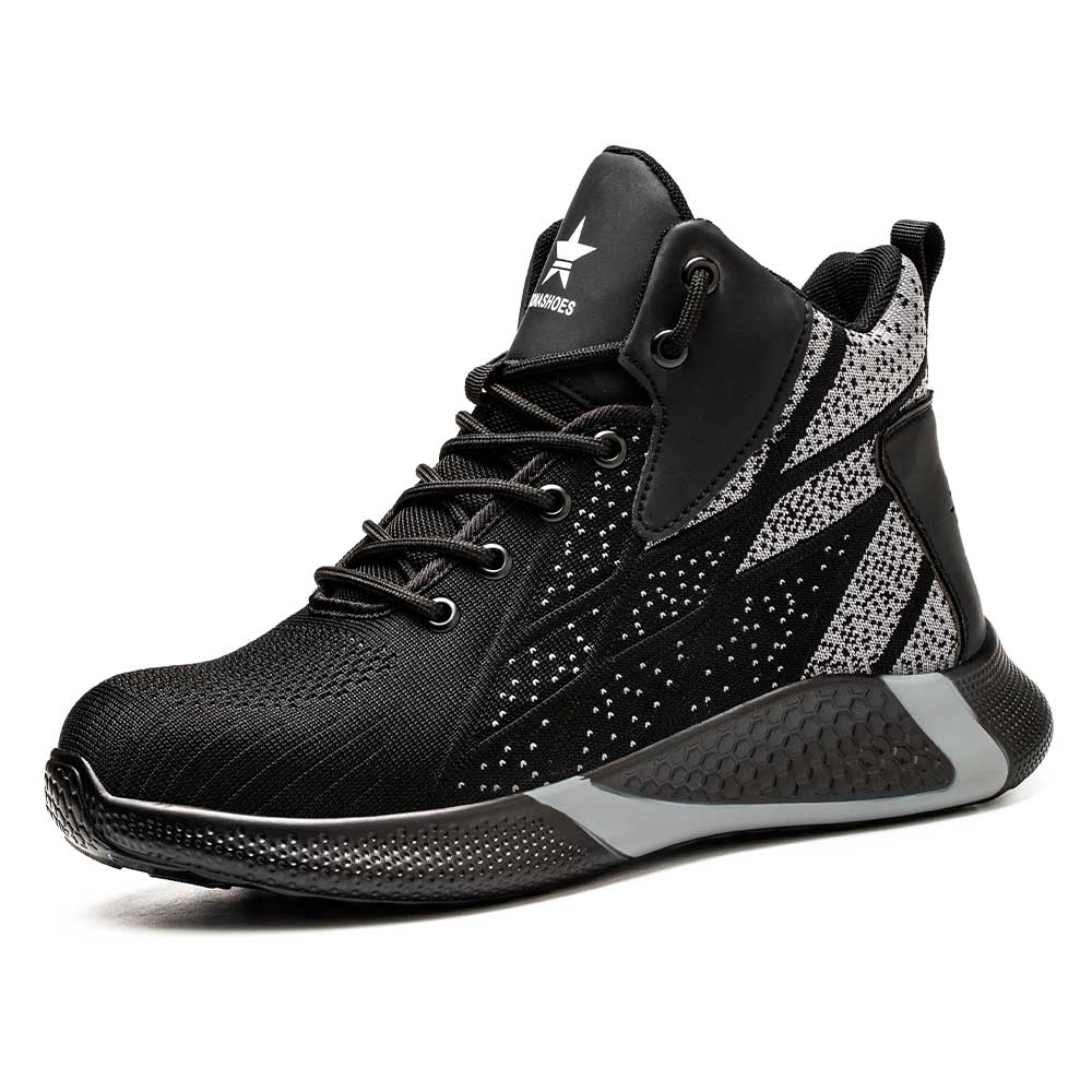 Black Anti-Slip Breathable Safety Shoes