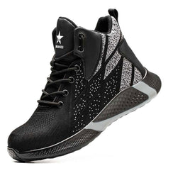 Black Anti-Slip Breathable Safety Shoes